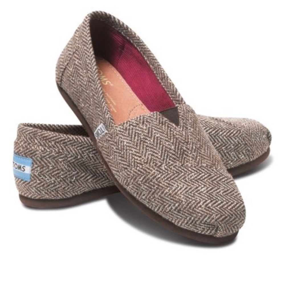 Toms Classics Brown Metallic Herringbone